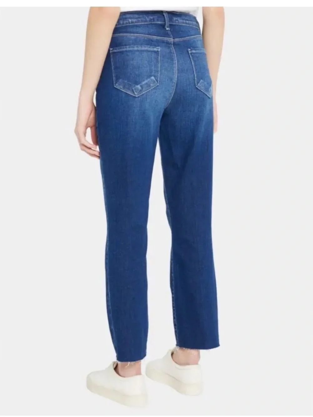L'Agence Sada Jeans 27 Mid Rise Slim Fit Cropped Raw Hem Womens